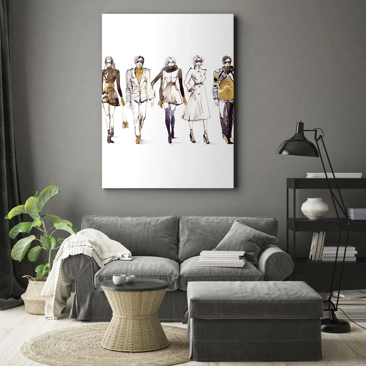 Canvas picture - Natural Elegance on Catwalk - 70x100 cm
