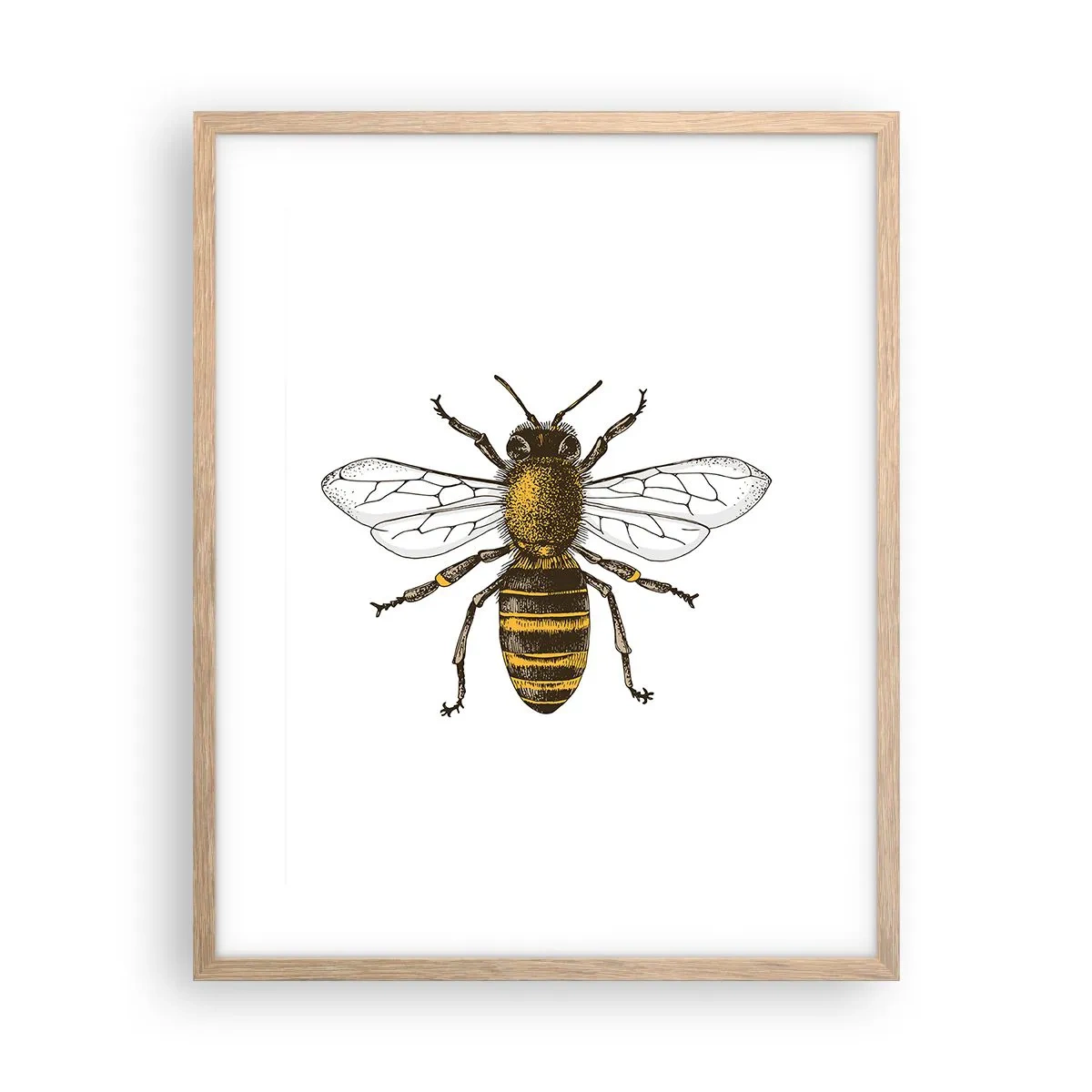 Poster in light oak frame - Beautiful and Good - 40x50 cm