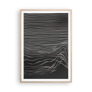 Poster in light oak frame - Rhythm and Accent - 70x100 cm