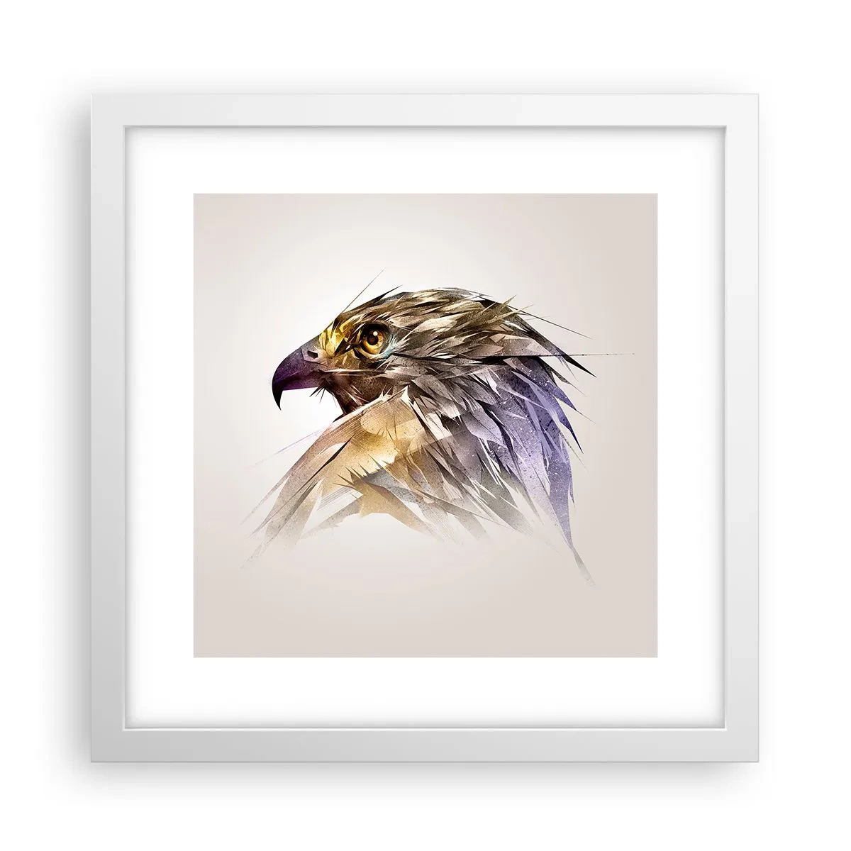 Poster in white frmae - Portrait of a Warrior - 30x30 cm