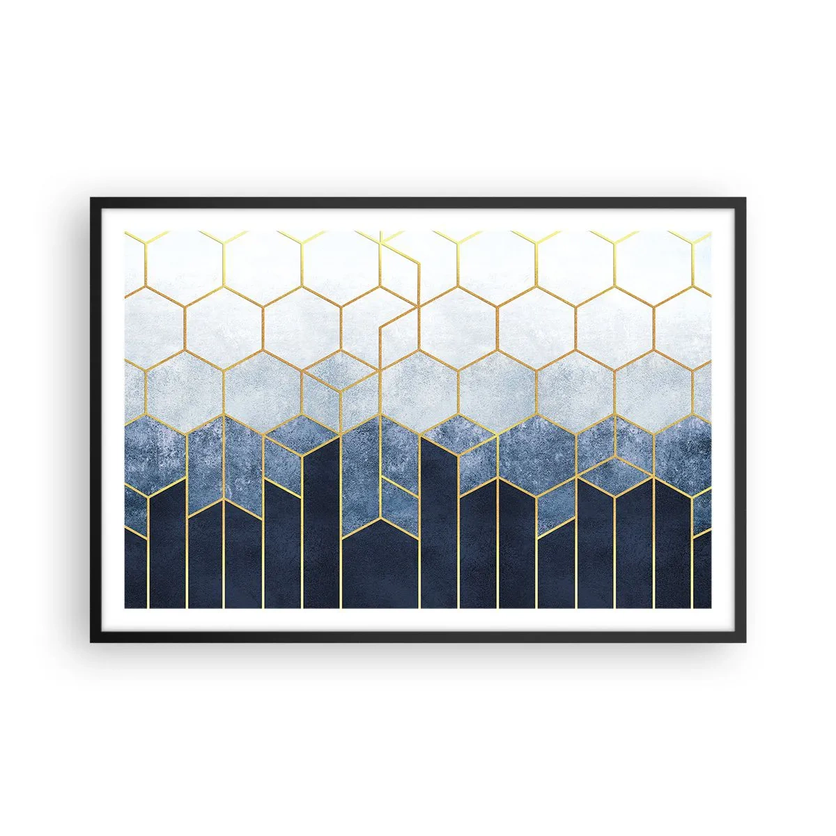 Poster in black frame - Composition in Syncopated Rhythm - 91x61 cm