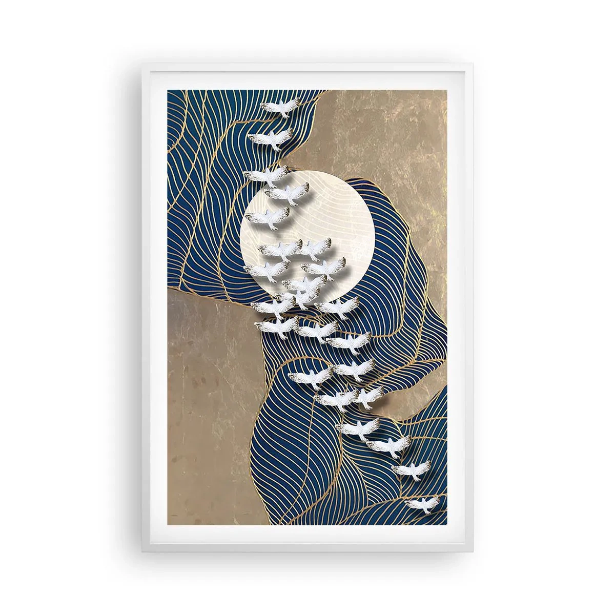 Poster in white frmae - Freedom, Travel, Community - 61x91 cm