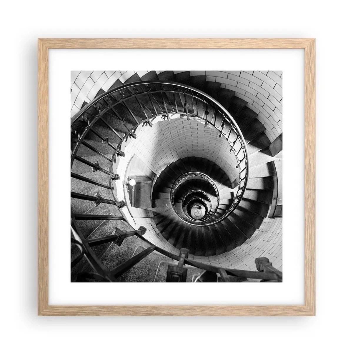 Poster in light oak frame - Up and Upwards - 40x40 cm