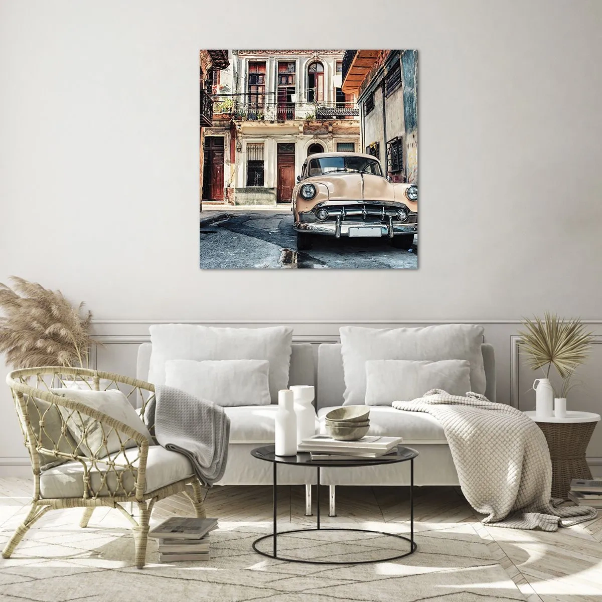 Glass picture - Siesta in Havana - 50x50 cm