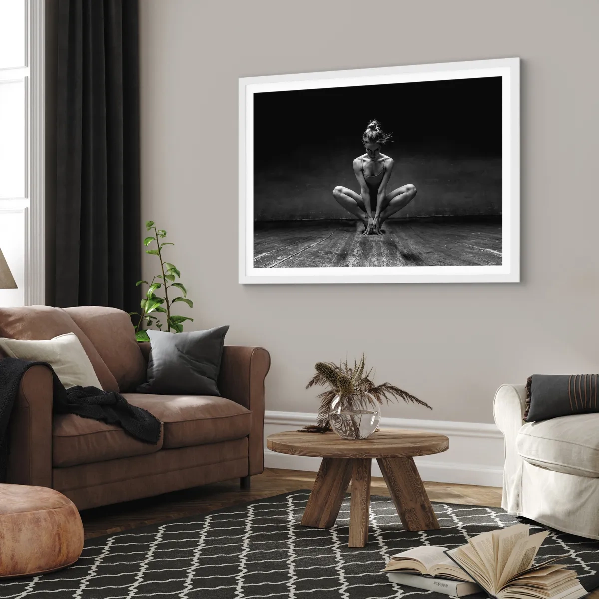 Poster in white frmae - Concentration of Dancing Energy - 100x70 cm