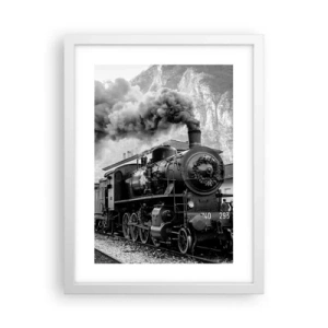 Poster in white frmae - Standing at the Station... - 30x40 cm