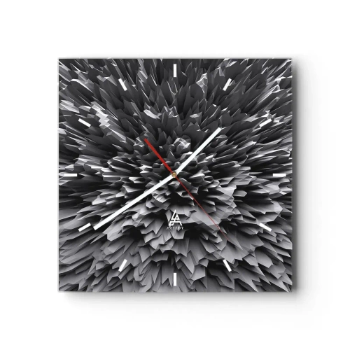 Wall clock - Clock on glass - It Can's Be Any Sharper - 40x40 cm