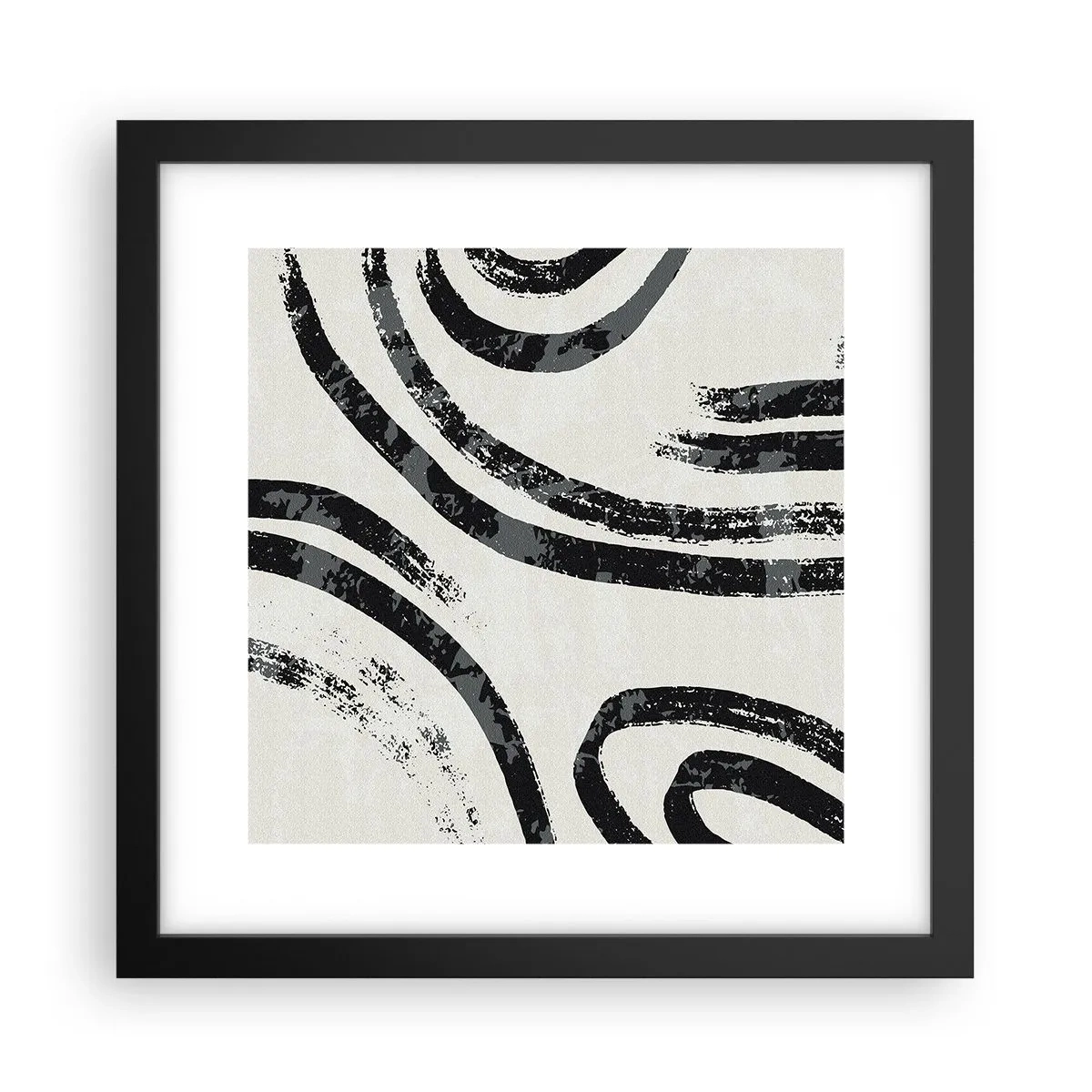 Poster in black frame - Stopped Half Way - 30x30 cm