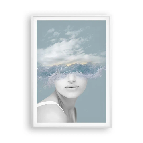 Poster in white frmae - With the Head In the Clouds - 70x100 cm