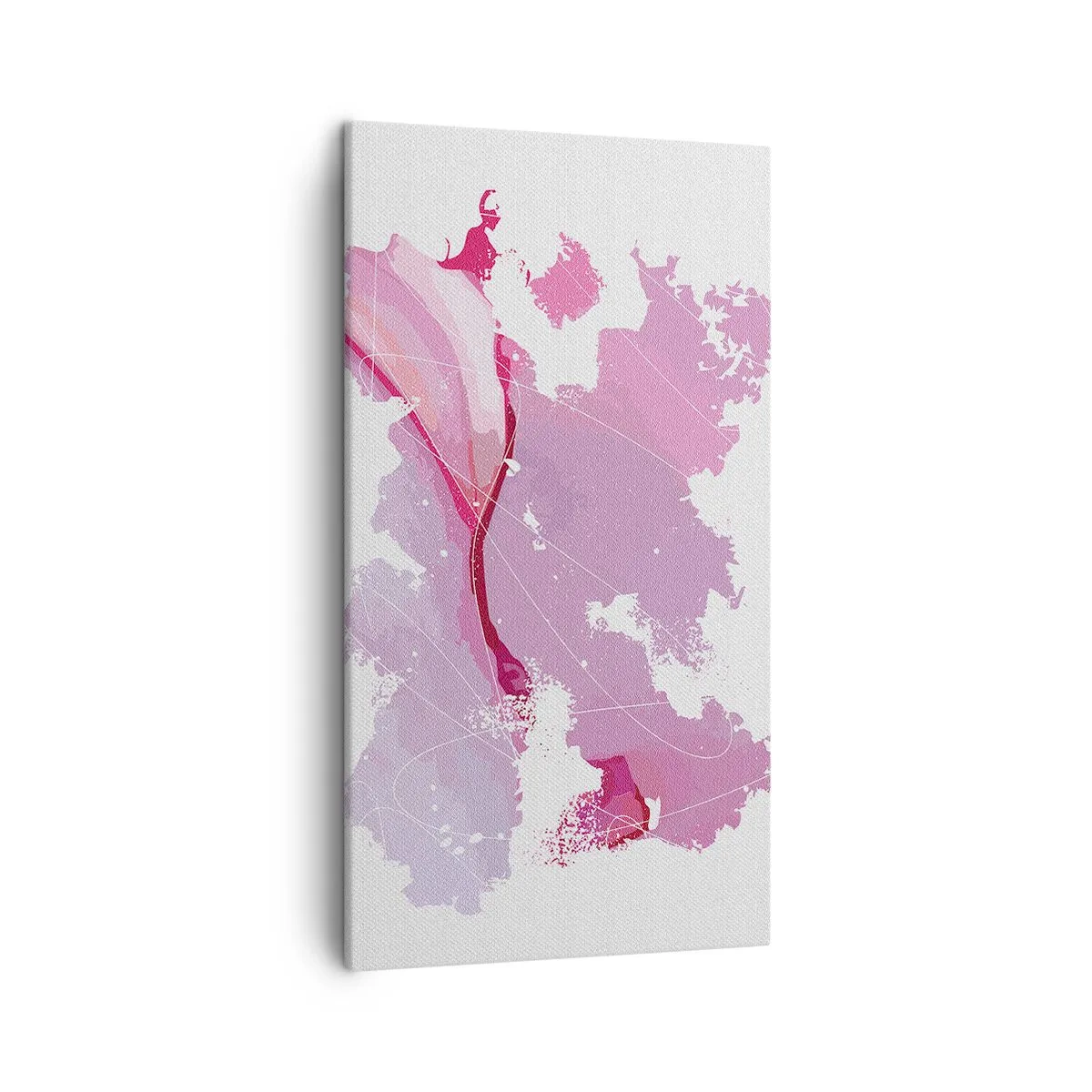 Canvas picture - Map of a Pink World - 45x80 cm