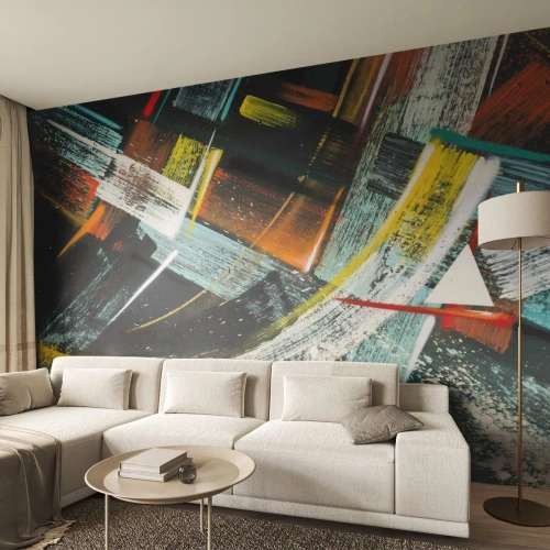 Photo Wallpaper Premium Canvas - Energy of Movement - Abstraction, Piece, Modern Art - 300x210 cm