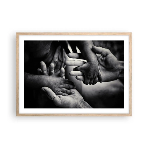 Poster in light oak frame - To be a Man - 70x50 cm