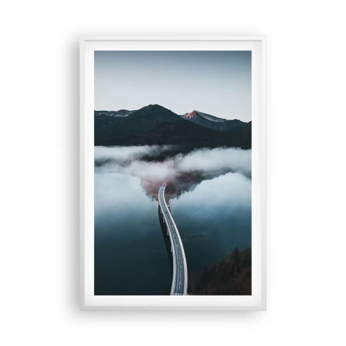 Poster in white frmae - By the Water Smooth as a Mirror - 61x91 cm