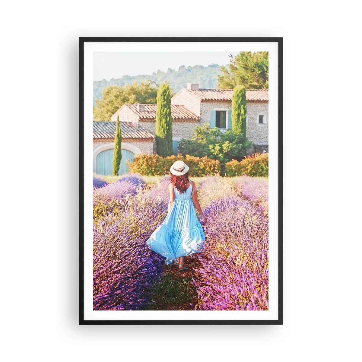 Poster in black frame - Lavender Girl - 70x100 cm