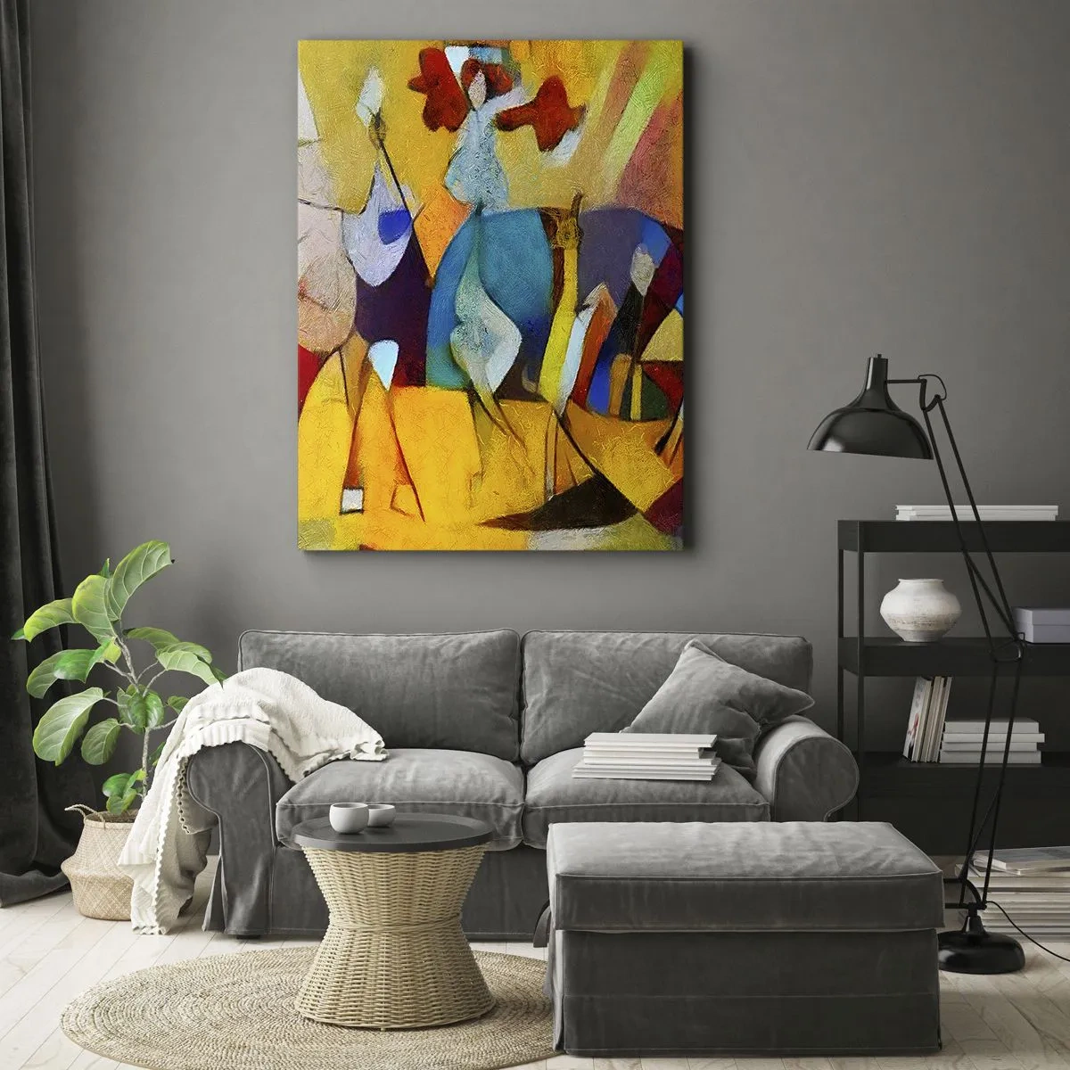 Canvas picture - Sun -Life - Happiness - 55x100 cm