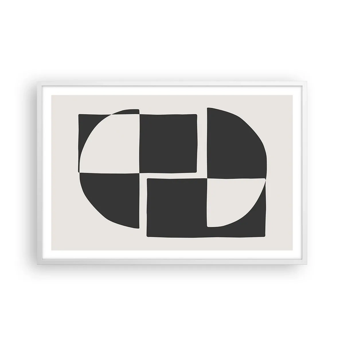 Poster in white frmae - Antithesis-Synthesis - 91x61 cm