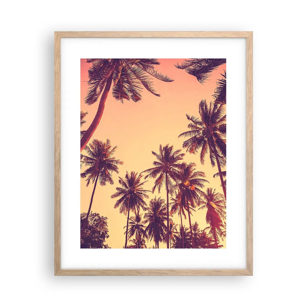 Poster in light oak frame - Tropical Variation - 40x50 cm
