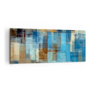 Canvas picture - Through Blue Curtain - 120x50 cm
