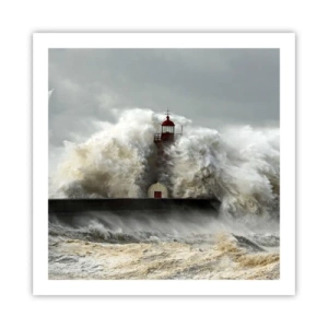 Poster - Rage of the Ocean - 60x60 cm