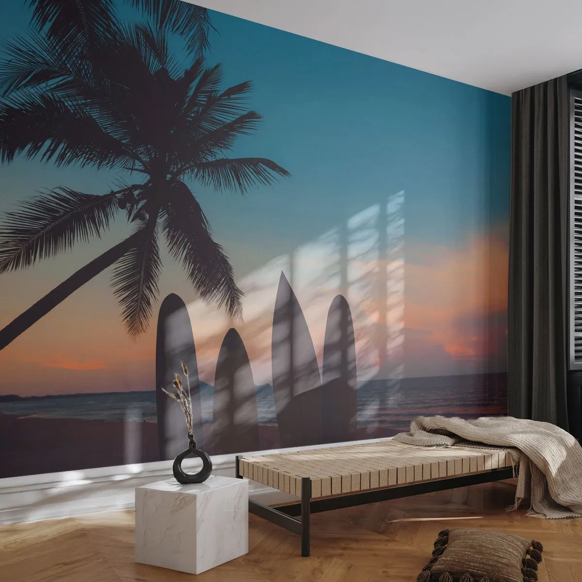 Self-Adhesive Photo Wallpaper Deluxe Sticker - Tomorrow Will Be Fun Too - Landscape, Surfing, Sea - 250x175 cm