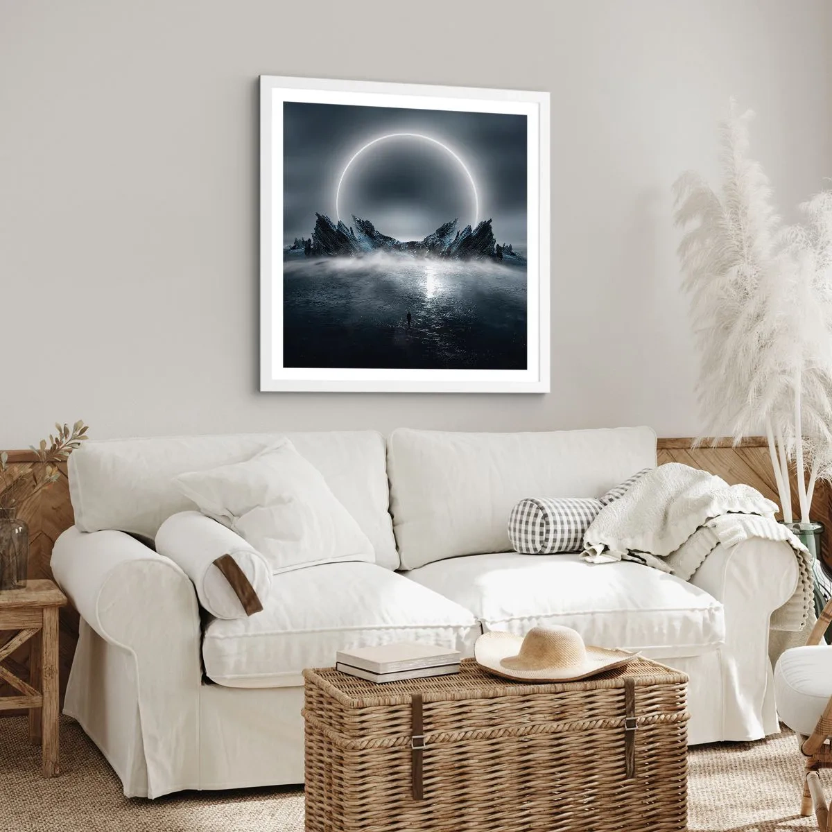 Poster in white frmae - The End of a Story - 60x60 cm