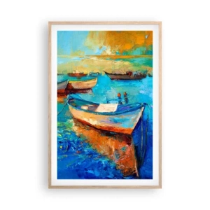 Poster in light oak frame - In a Southern Bay - 61x91 cm