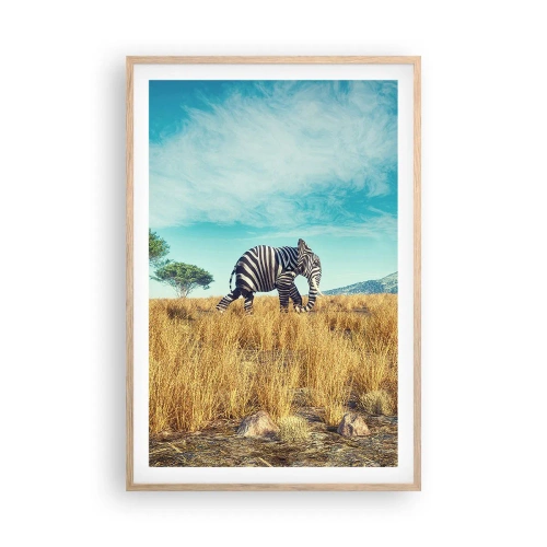 Poster in light oak frame - Greyness Is Not In Fashion - 61x91 cm