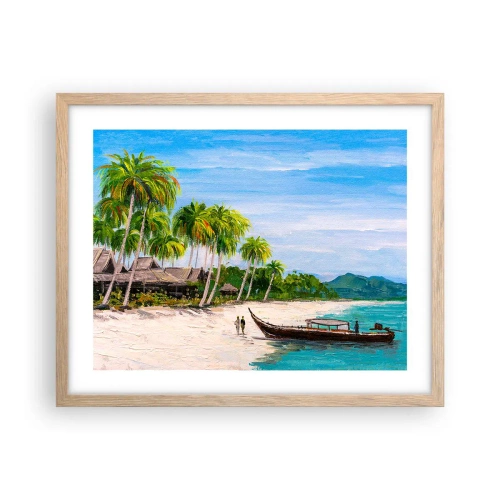 Poster in light oak frame - Exotic Dream - 50x40 cm