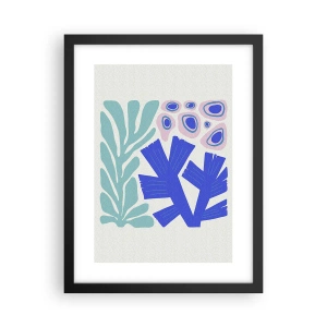 Poster in black frame - Underwater Garden - 30x40 cm