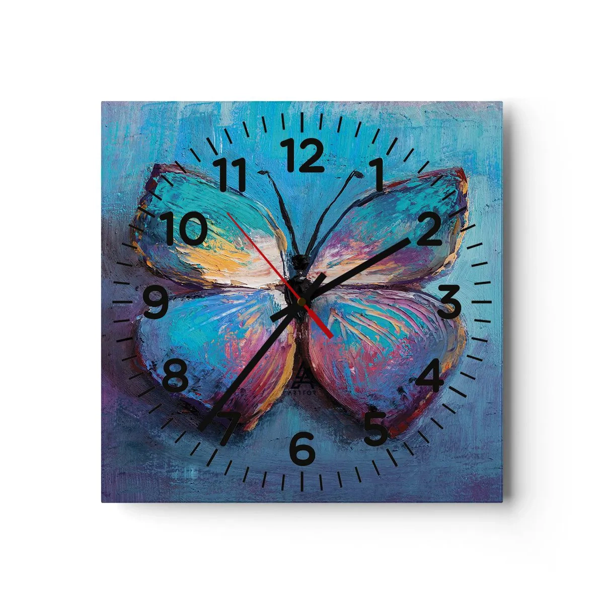 Wall clock - Clock on glass - In Full Splendour - 30x30 cm