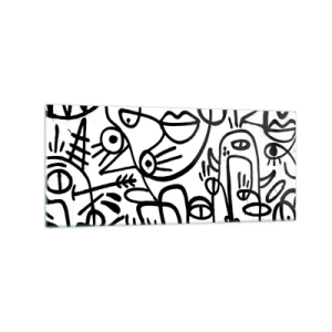 Glass picture - Faces and Mirages - 120x50 cm