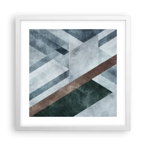 Poster in white frmae - Refined Elegance of Geometry - 40x40 cm