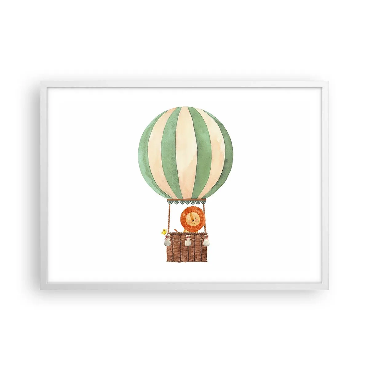 Poster in white frmae - Leon's Adventures - 70x50 cm