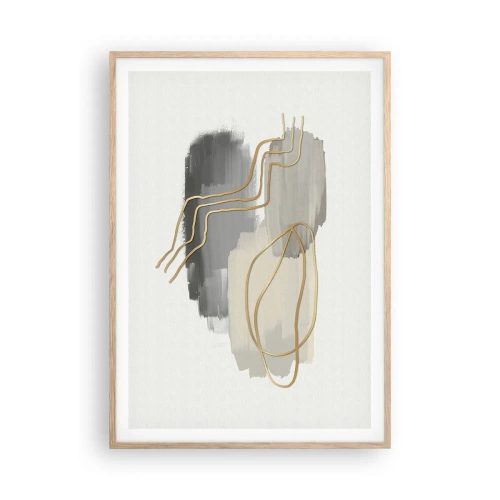 Poster in light oak frame - Persistance and Movement - 70x100 cm