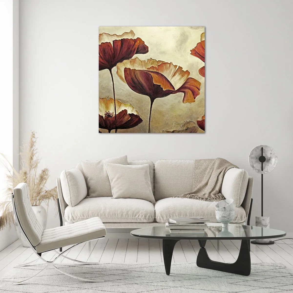 Glass picture - Piece of Meadow - 30x30 cm