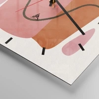 Clock face with lines