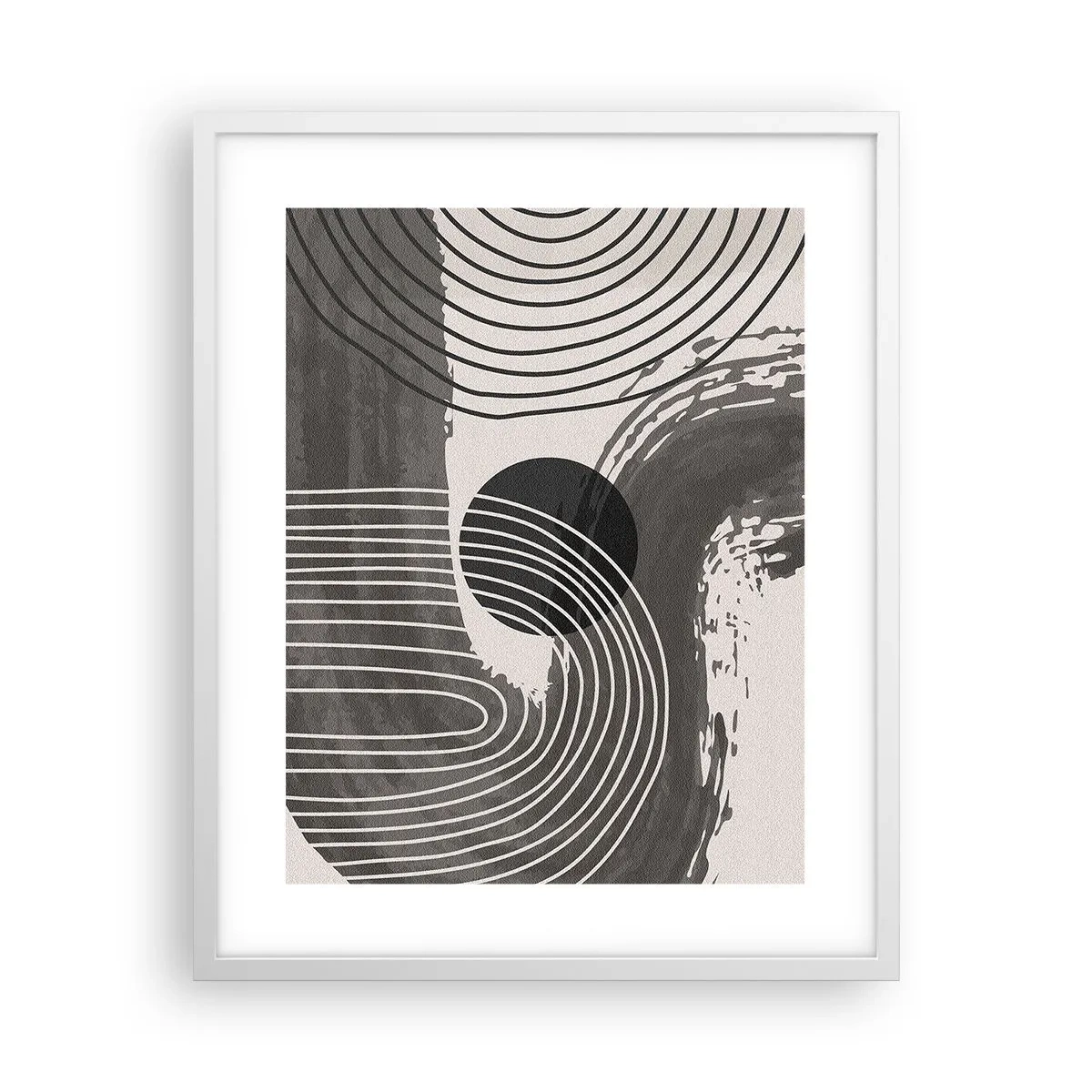 Poster in white frmae - Oval Wins - 40x50 cm