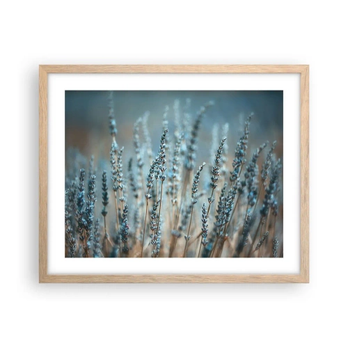 Poster in light oak frame - Fragrant Grass - 50x40 cm