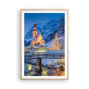 Poster in light oak frame - Spirit of Christmas - 61x91 cm
