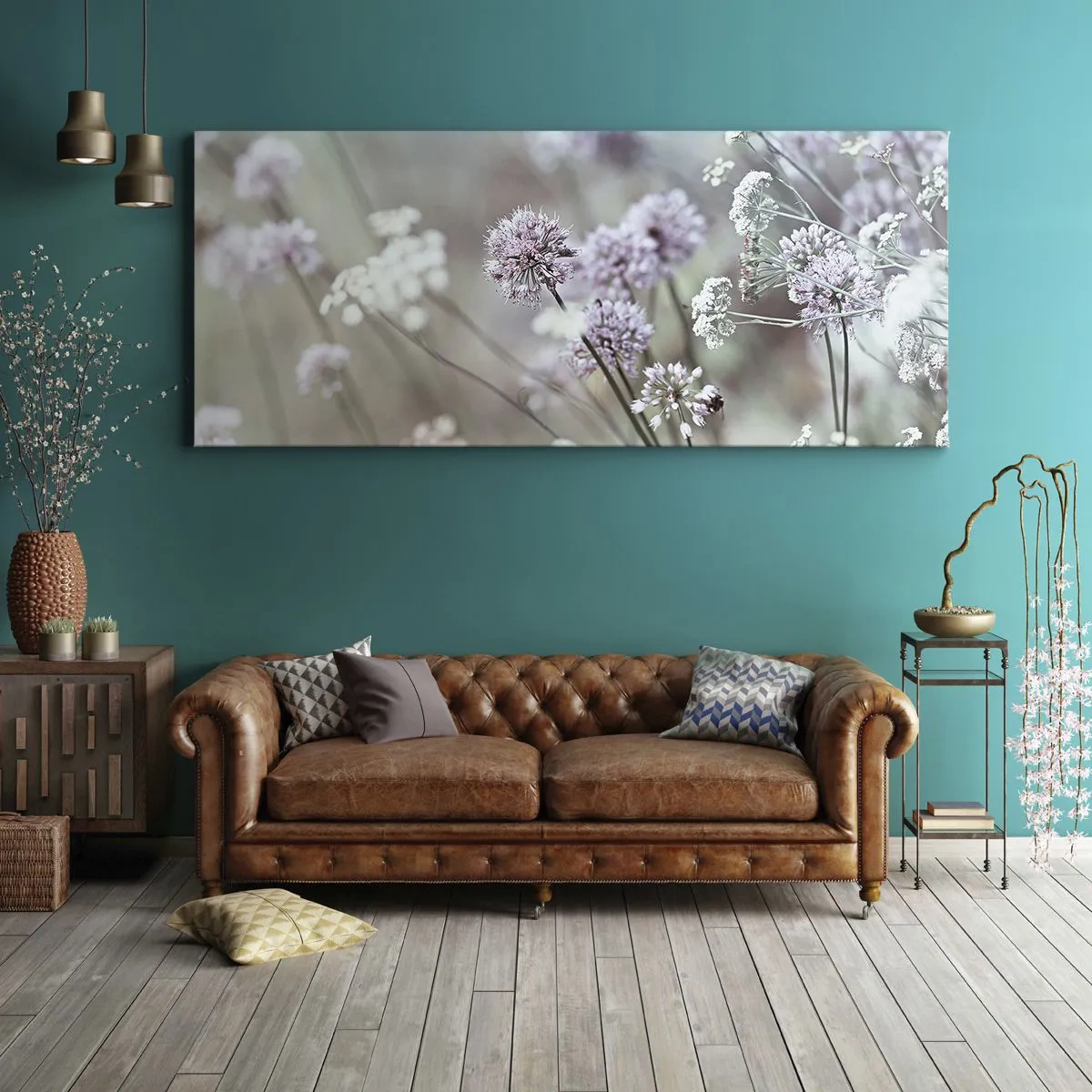Canvas picture - Sweet Filigrees of Herbs - 100x40 cm