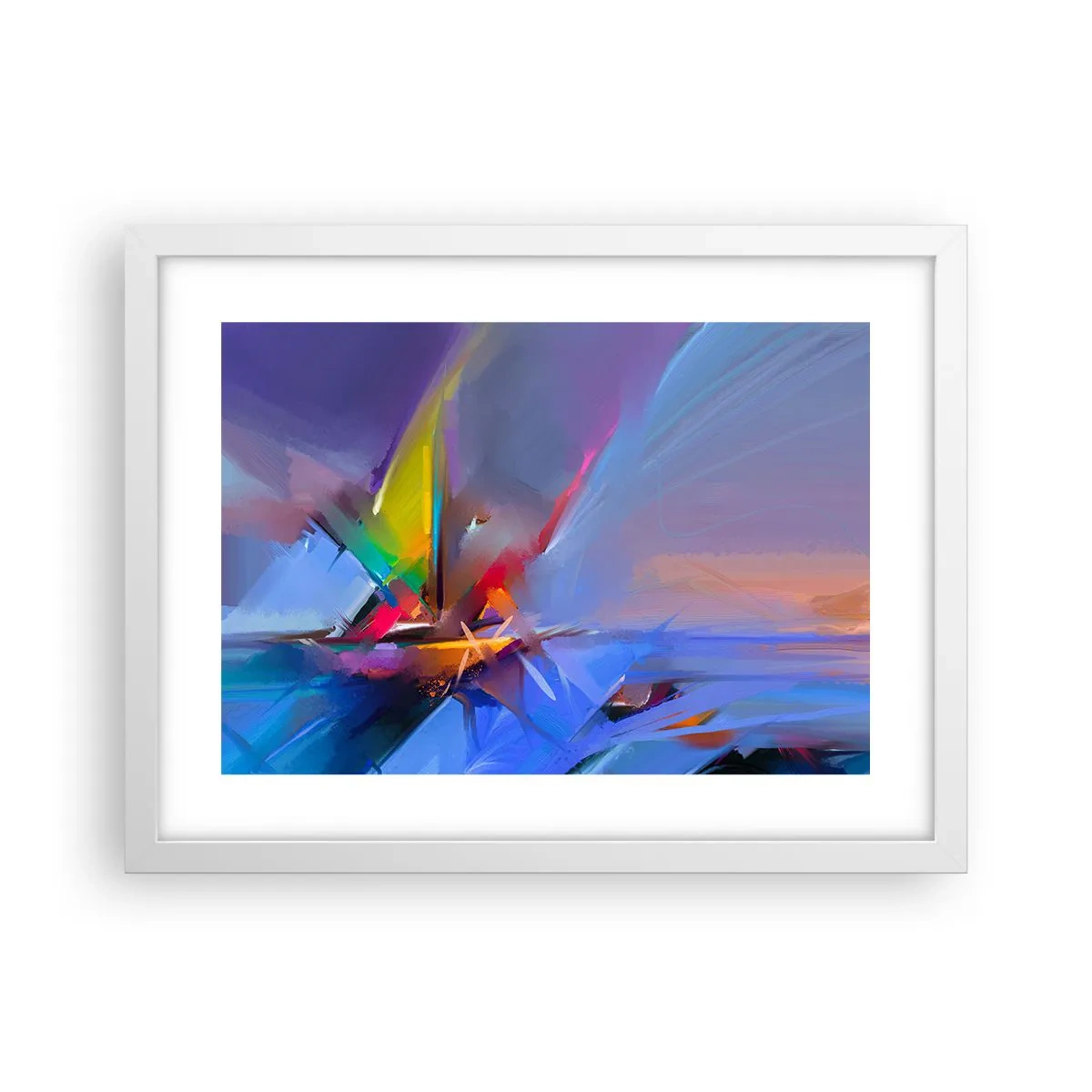 Poster in white frmae - Flew like s Bird - 40x30 cm