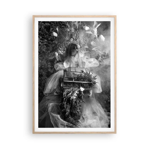 Poster in light oak frame - Mother Nature - 70x100 cm