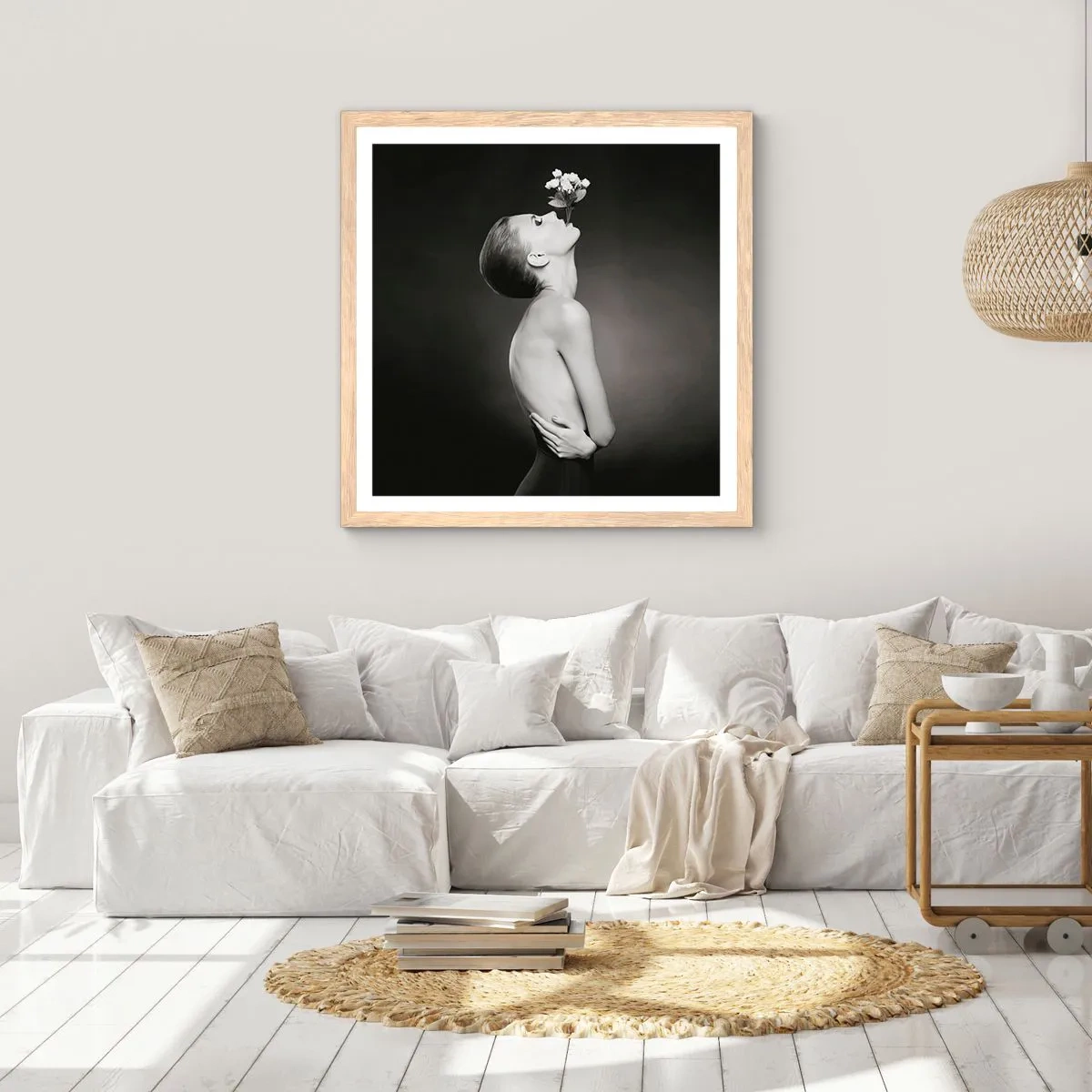 Poster in light oak frame - Eccentric Elegance - 60x60 cm