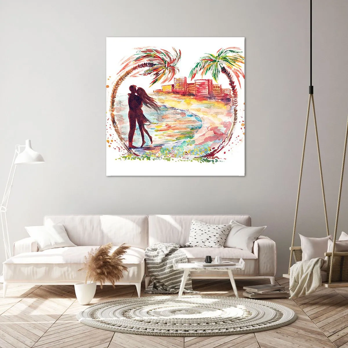 Canvas picture - Romantic Holiday - 70x70 cm