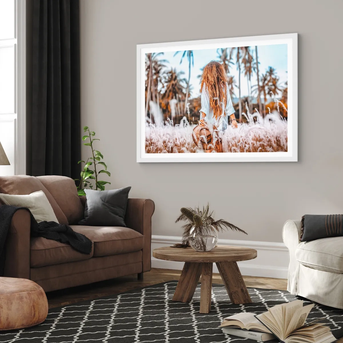 Poster in white frmae - Born from Grass Fluff - 40x30 cm