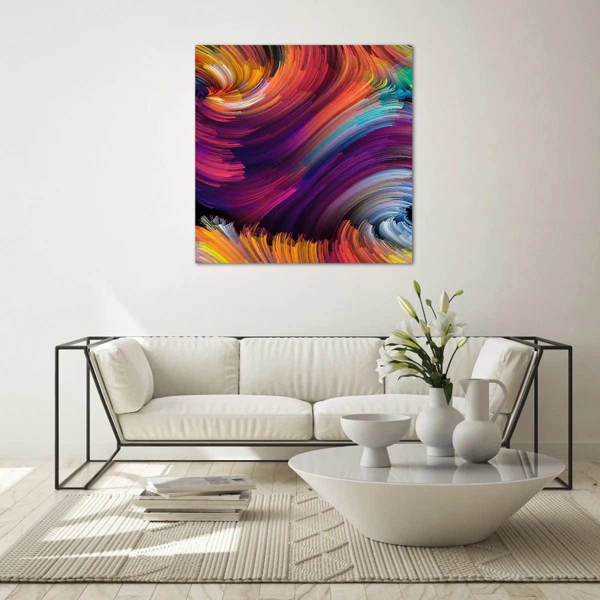 Glass picture - Beginning of New World - 30x30 cm