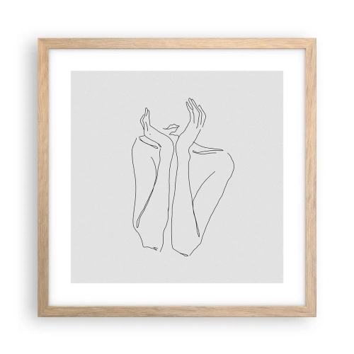 Poster in light oak frame - What Girls Are Dreaming of - 40x40 cm