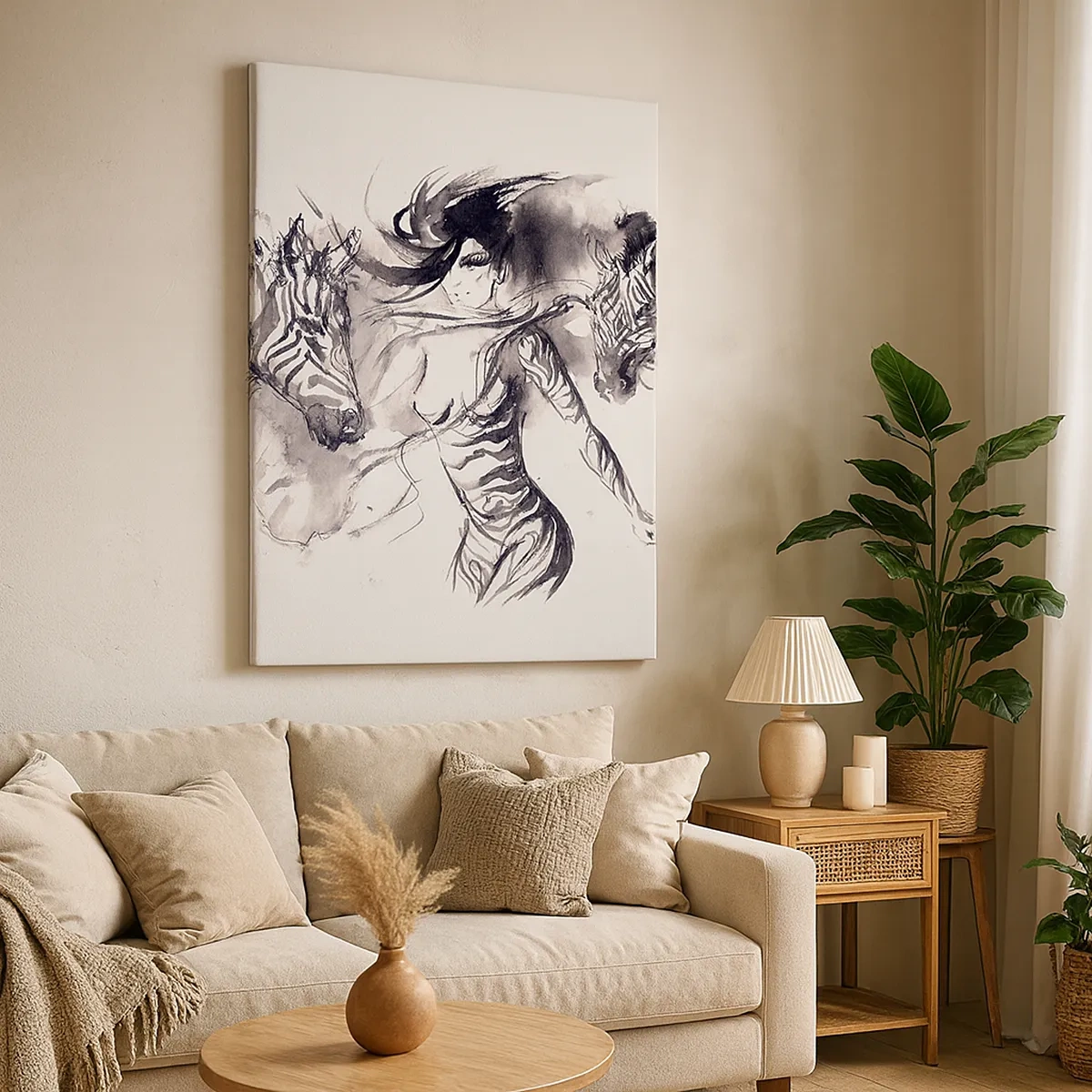 Canvas picture - Dancing With Zebras - 50x70 cm