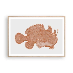 Poster in light oak frame - Fish after All - 100x70 cm
