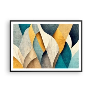 Poster in black frame - Rhythm and Undulation - 100x70 cm